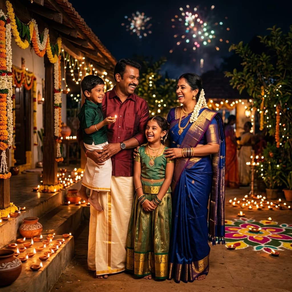 Family Diwali Celebration with JJ Crackers